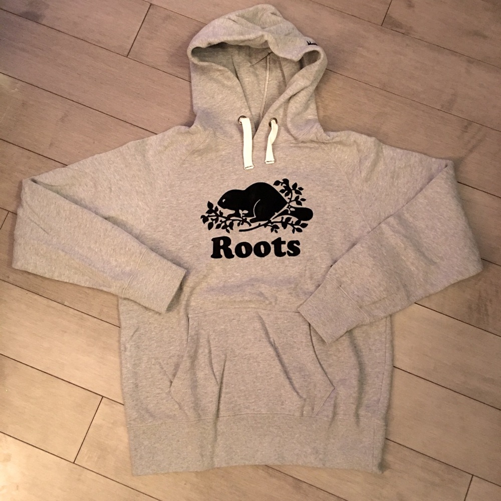 Roots Canada Heavy fleece hoodie : grey small (new without tags)